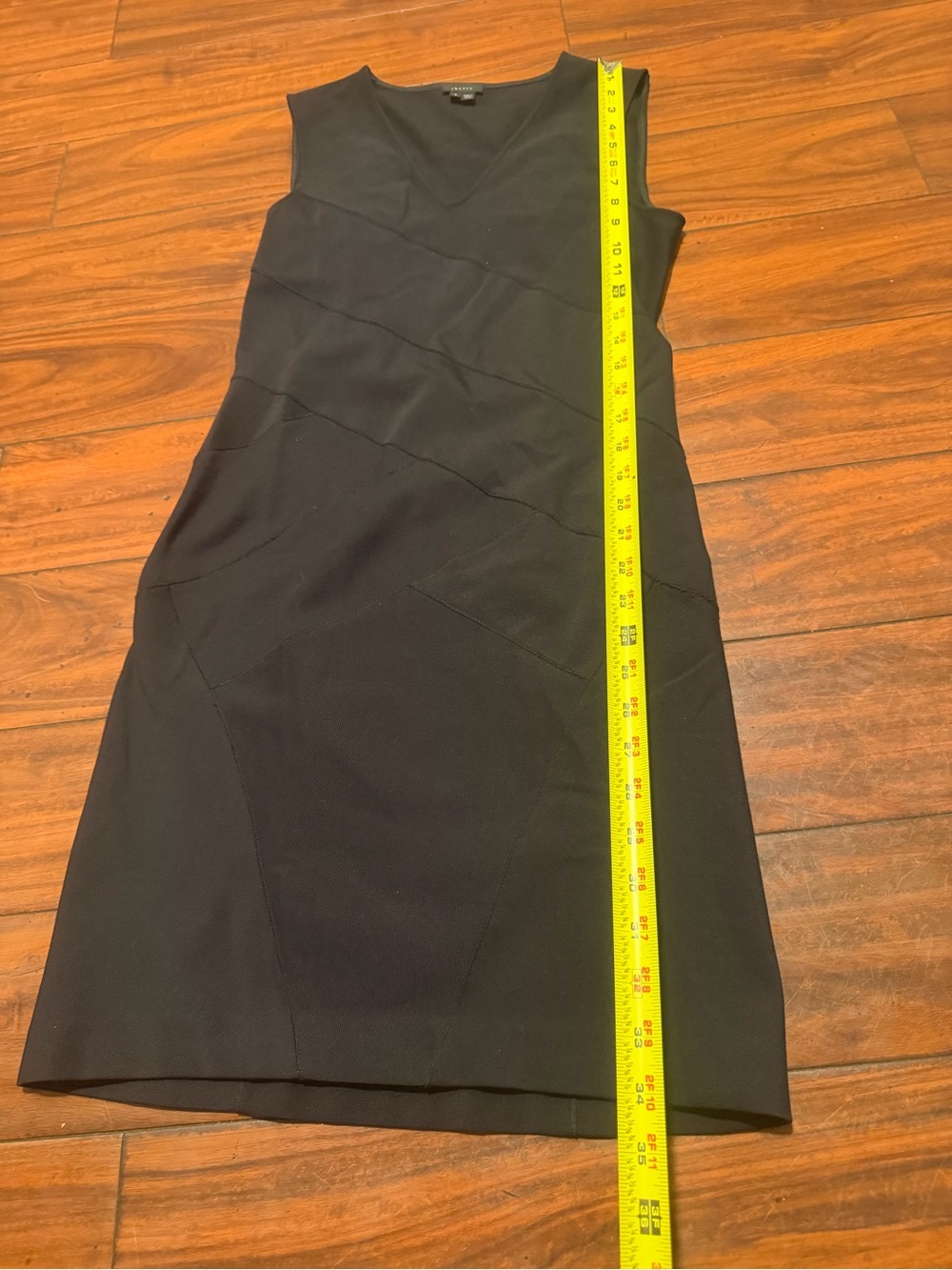 Theory Black Sleeveless V-Neck Sheath Dress - Picture 2 of 9